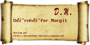 Dörnhöfer Margit névjegykártya